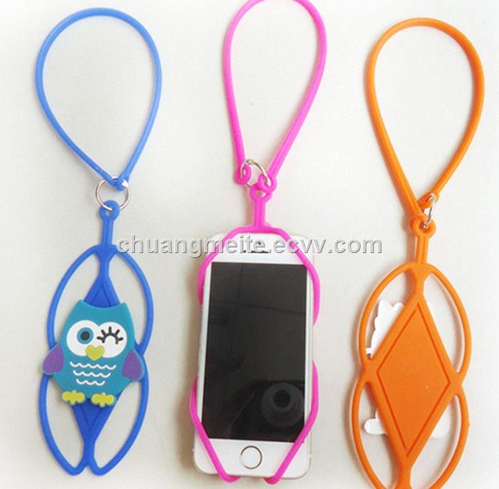 Fashion Ecofriendly universal silicone lanyard phone case accessories