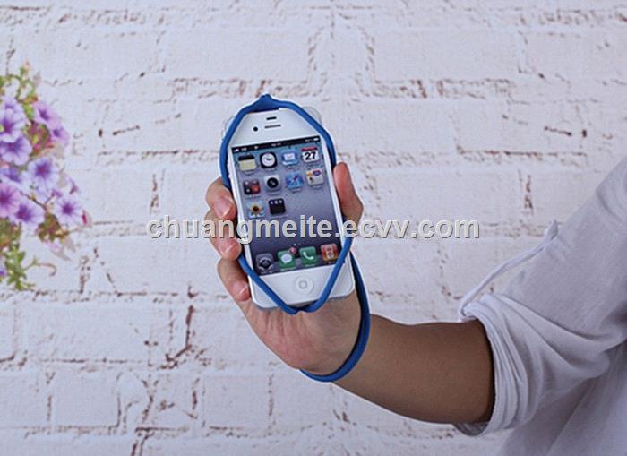 Fashion Ecofriendly universal silicone lanyard phone case accessories