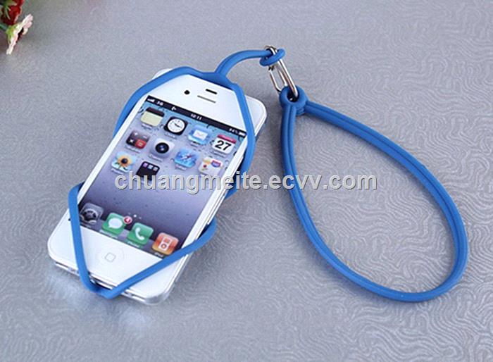 Fashion Ecofriendly universal silicone lanyard phone case accessories