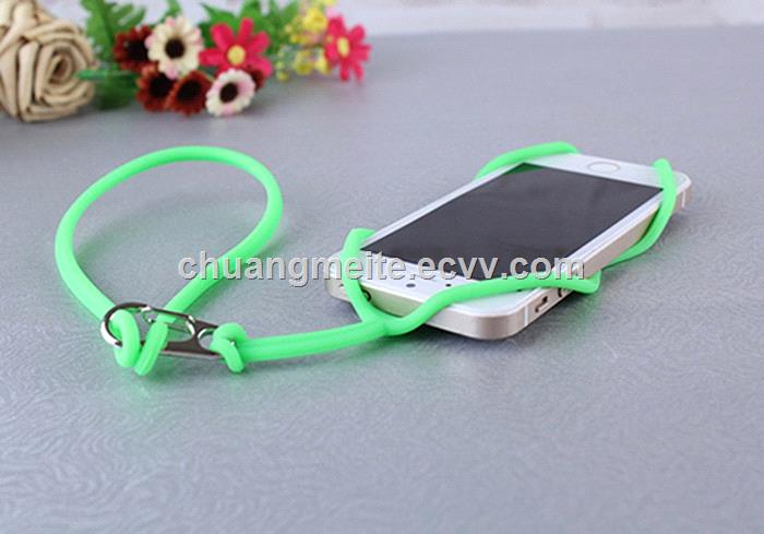 Fashion Ecofriendly universal silicone lanyard phone case accessories