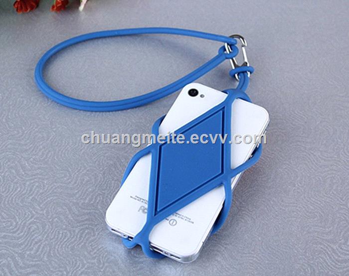 Fashion Ecofriendly universal silicone lanyard phone case accessories