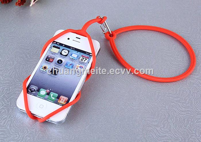 Fashion Ecofriendly universal silicone lanyard phone case accessories
