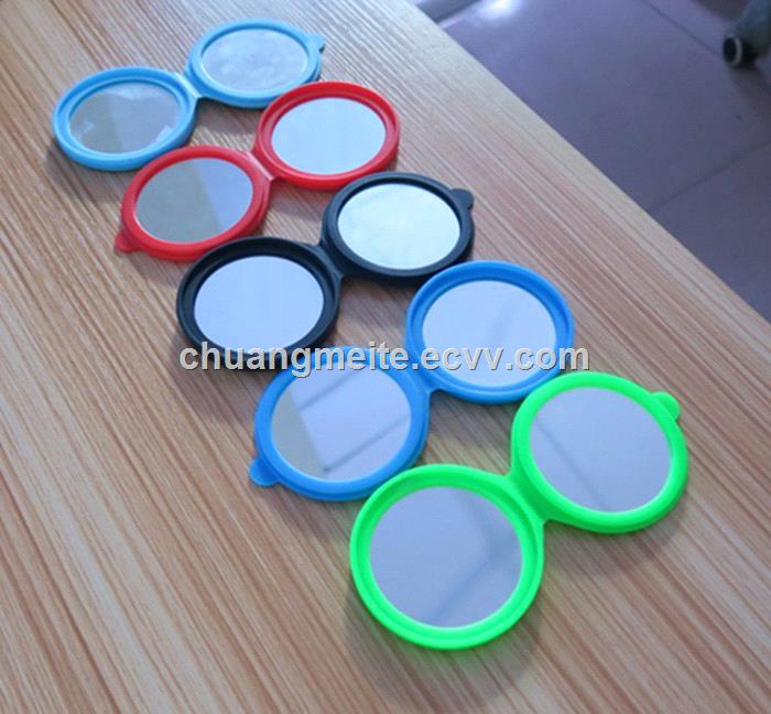 New style round shaped Ecofriendly beauty makeup silicone pocket mirror