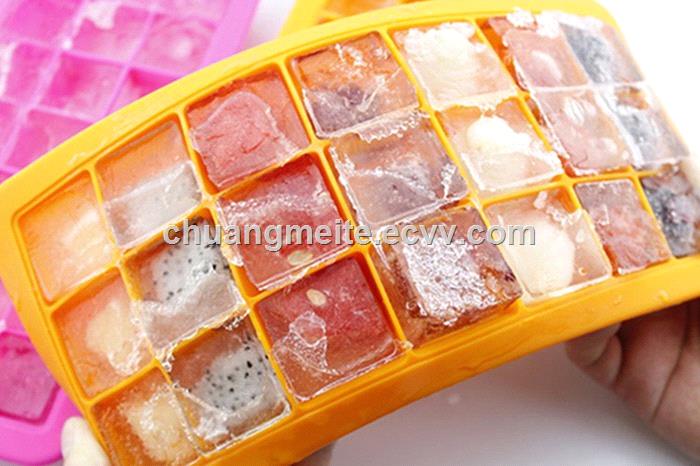 Fashionable new style food grade silicone ice cube tray mould