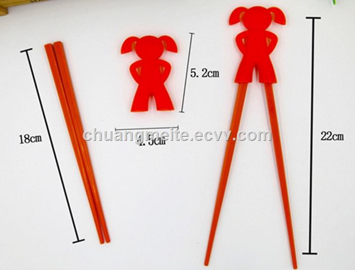 New fashion cartoon style food grade home tableware silicone chopsticks