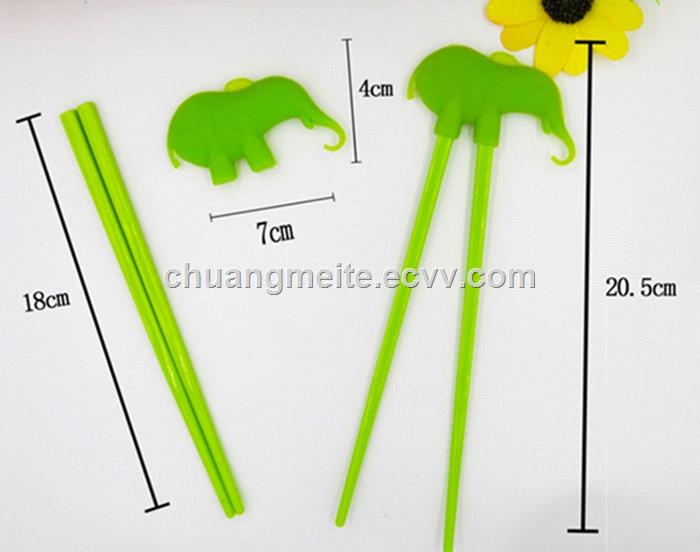 New fashion cartoon style food grade home tableware silicone chopsticks