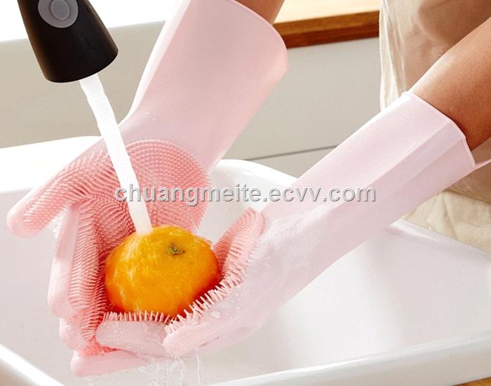 Ecofriendly durable heat resistant home kitchen cleansing silicone gloves