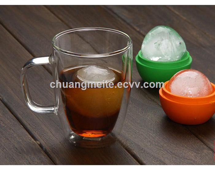 Fashion pure round shaped food grade silicone ice ball ice mould