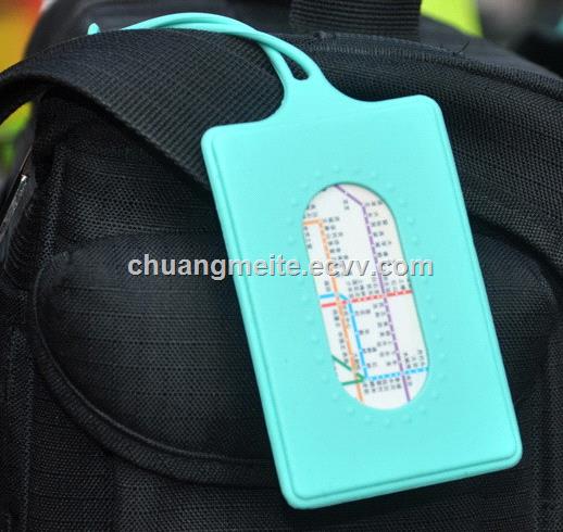 Food grade new style silicone card cover business card holder luggage tags promotional gifts