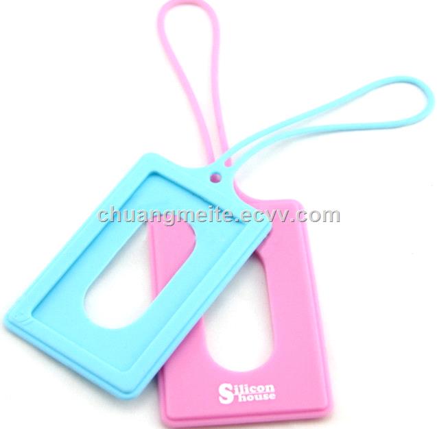 Food grade new style silicone card cover business card holder luggage tags promotional gifts