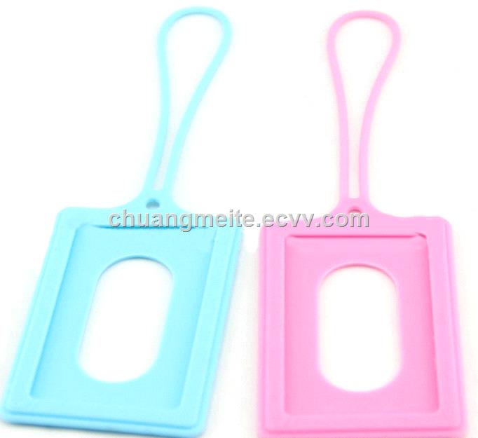 Food Grade New Style Silicone Card Cover Business Card Holder Luggage Tags Promotional Gifts