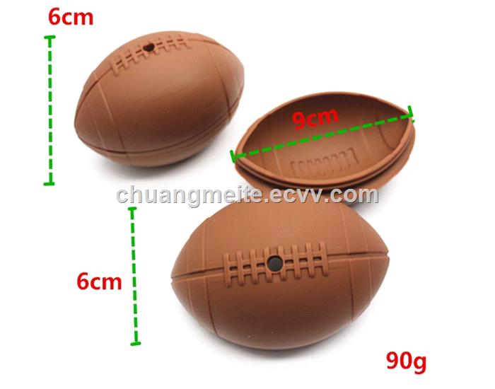 Food grade promotional gifts rugby football shaped silicone ice ball ice tray mould