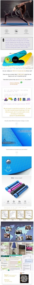 Innovation 2019 Gym Mat Home Fitness Mat Travel Yoga
