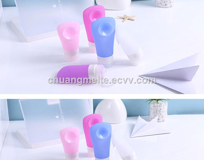 Ecofriendly novelty suction cup subbottle outdoor travel silicone bottles