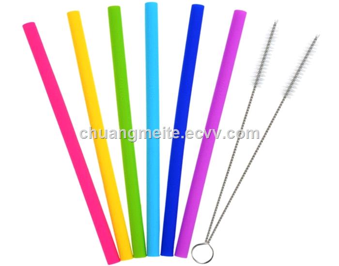 Food grade drink straight silicone beverage straw