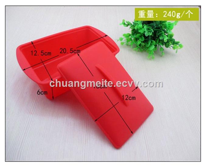 Rectangular high temperature resistant sealed microwave travel portable tableware silicone lunch box