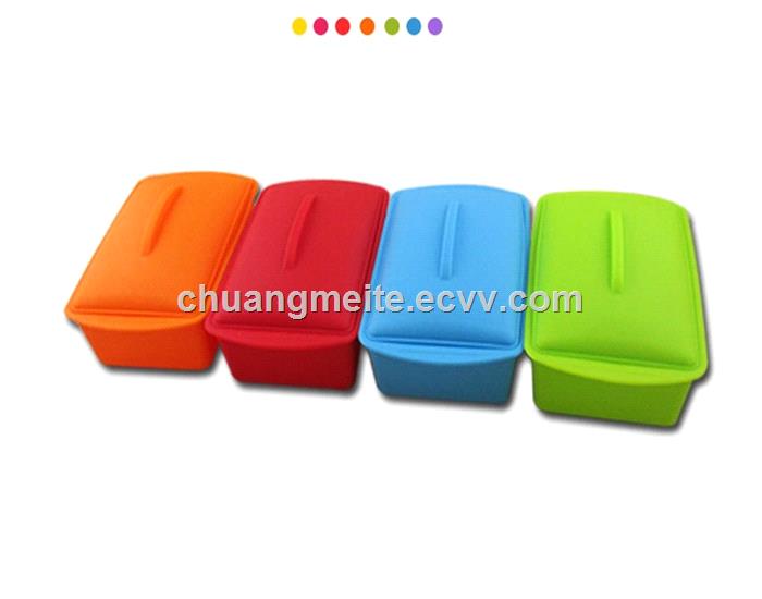 Rectangular high temperature resistant sealed microwave travel portable tableware silicone lunch box
