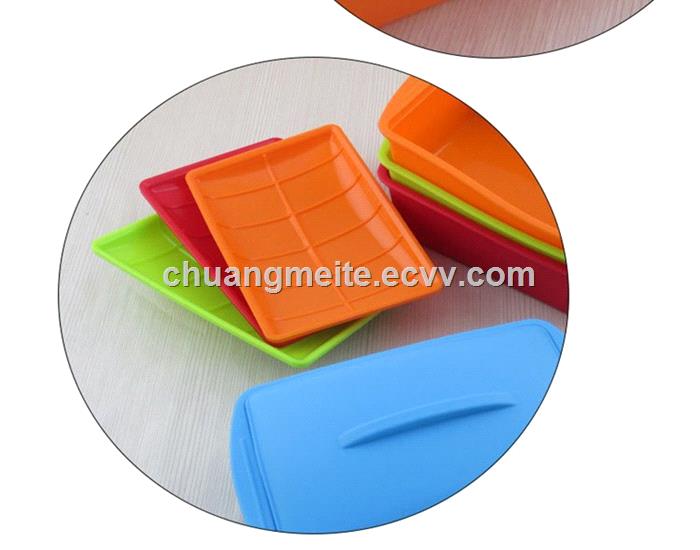Rectangular high temperature resistant sealed microwave travel portable tableware silicone lunch box