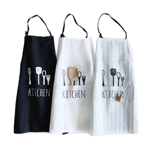 Customized Logo Home Kitchen Cute Polyester Cotton Chef Half Waist Apron