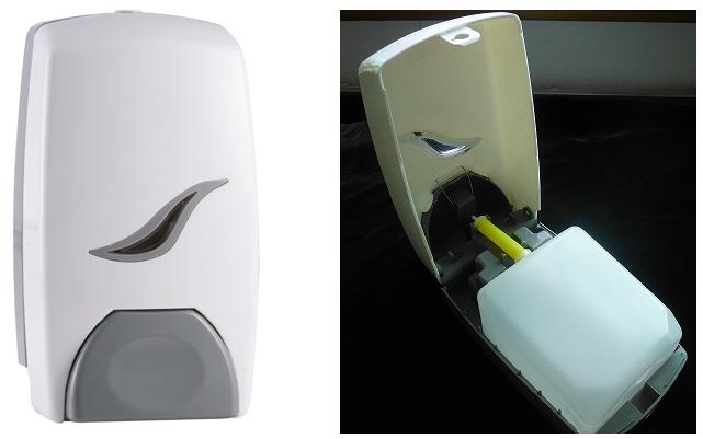 Reliable Manual Hand Soap Dispenser White Touch Soap Dispenser Flexible Nozzle