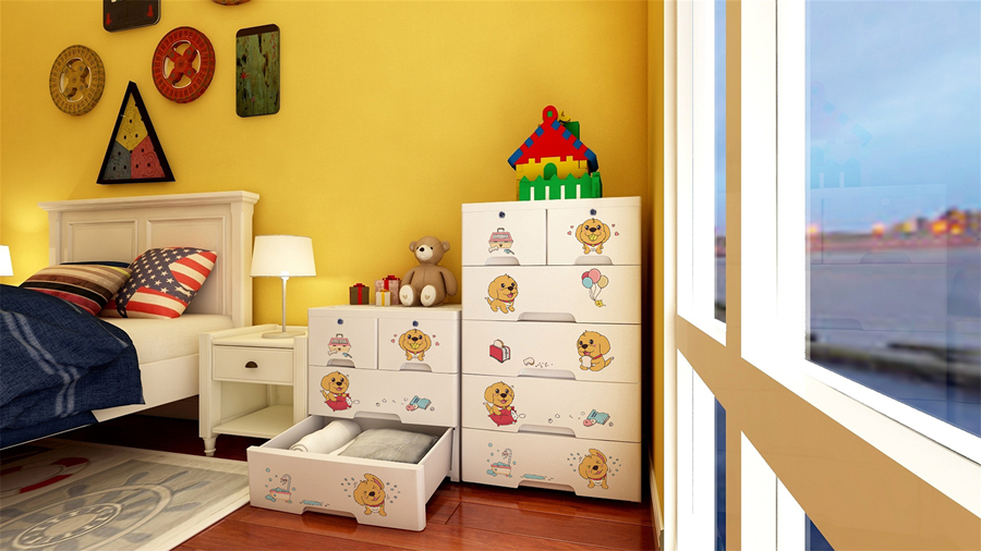 Large Capacity Multifunction Cloth Wardrobe Closet Plastic Folding Clothing Storage Childrens Cabinets