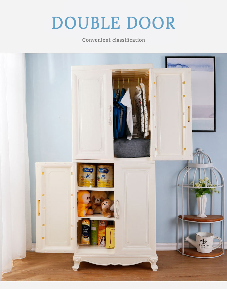 Europe plastic wardrobe organizer cabinet Portable Closet Storage Drawer Bedroom Furniture for Clothes