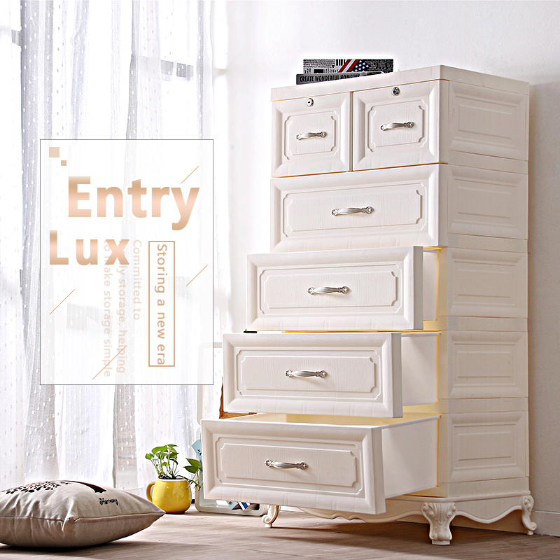 European New Style Plastic Storage Box Organizer Drawer Cabinets 5 layers Case for Living Room Bedroom European New Style Plastic Storage Box Organizer Drawer Cabinets 5 layers Case for Living Room Bedroom
