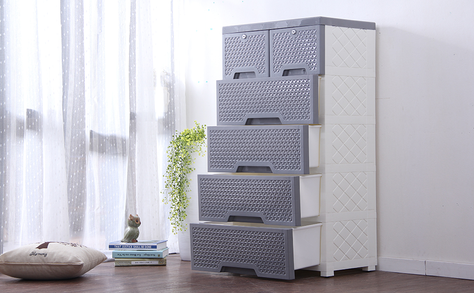 Movable Storage CabinetMultipurpose Furniture OrganizerNafenai Home Bedroom Office 5layers Storage Cart with Wheels