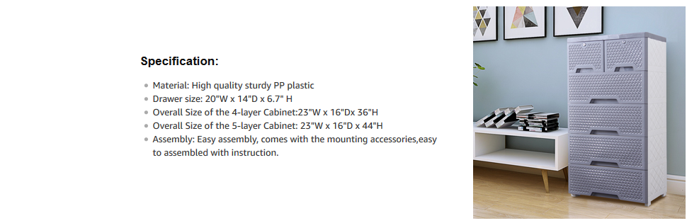 Movable Storage CabinetMultipurpose Furniture OrganizerNafenai Home Bedroom Office 5layers Storage Cart with Wheels