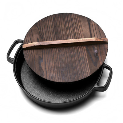 Manufacturer Wholeslae Large Quantity High Quality FDA Certificate Cast Iron Round Two Handles Pancake Griddle