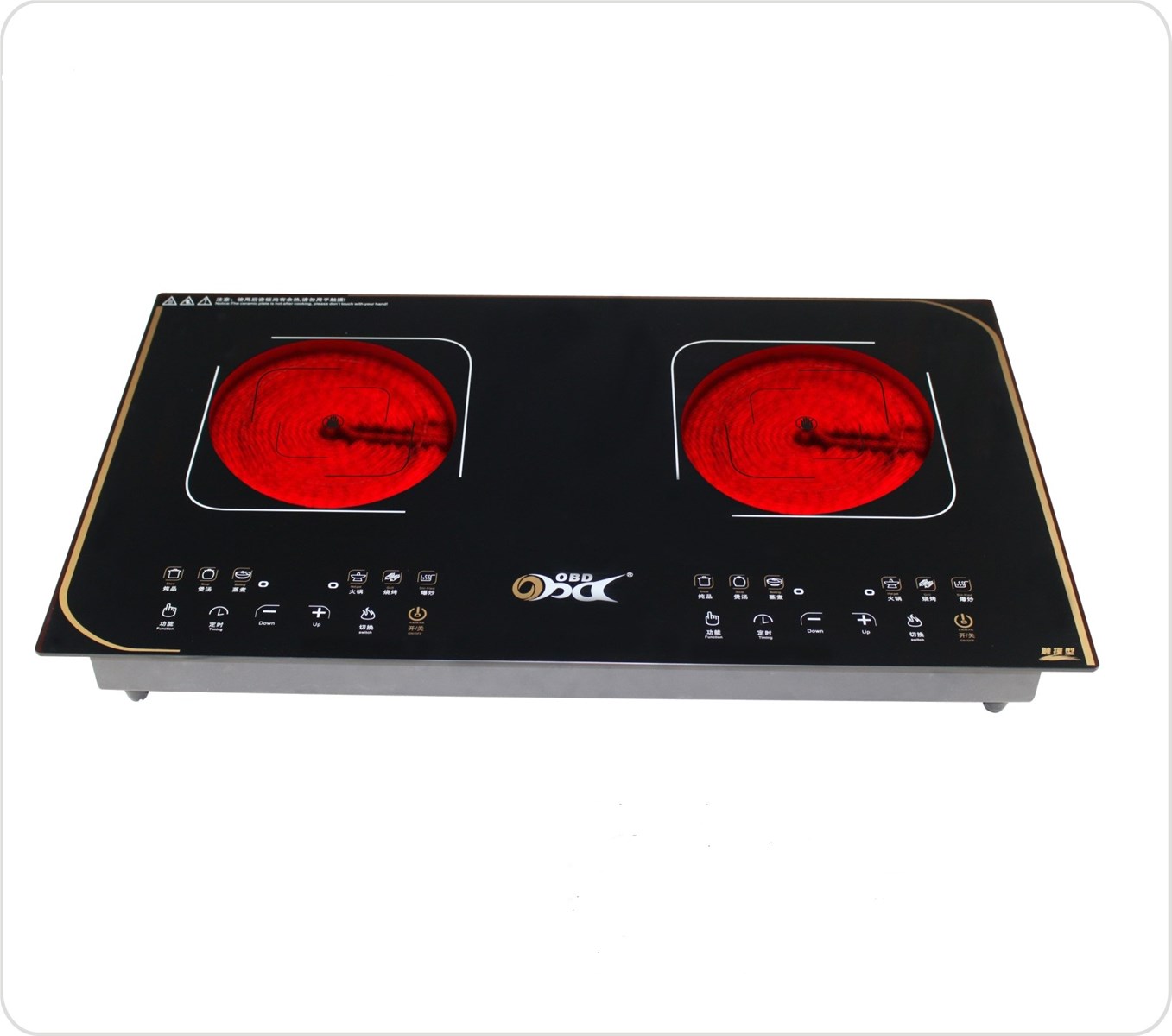 OBD Double Cookers Induction Infrared Ceramic Cooker 2400W