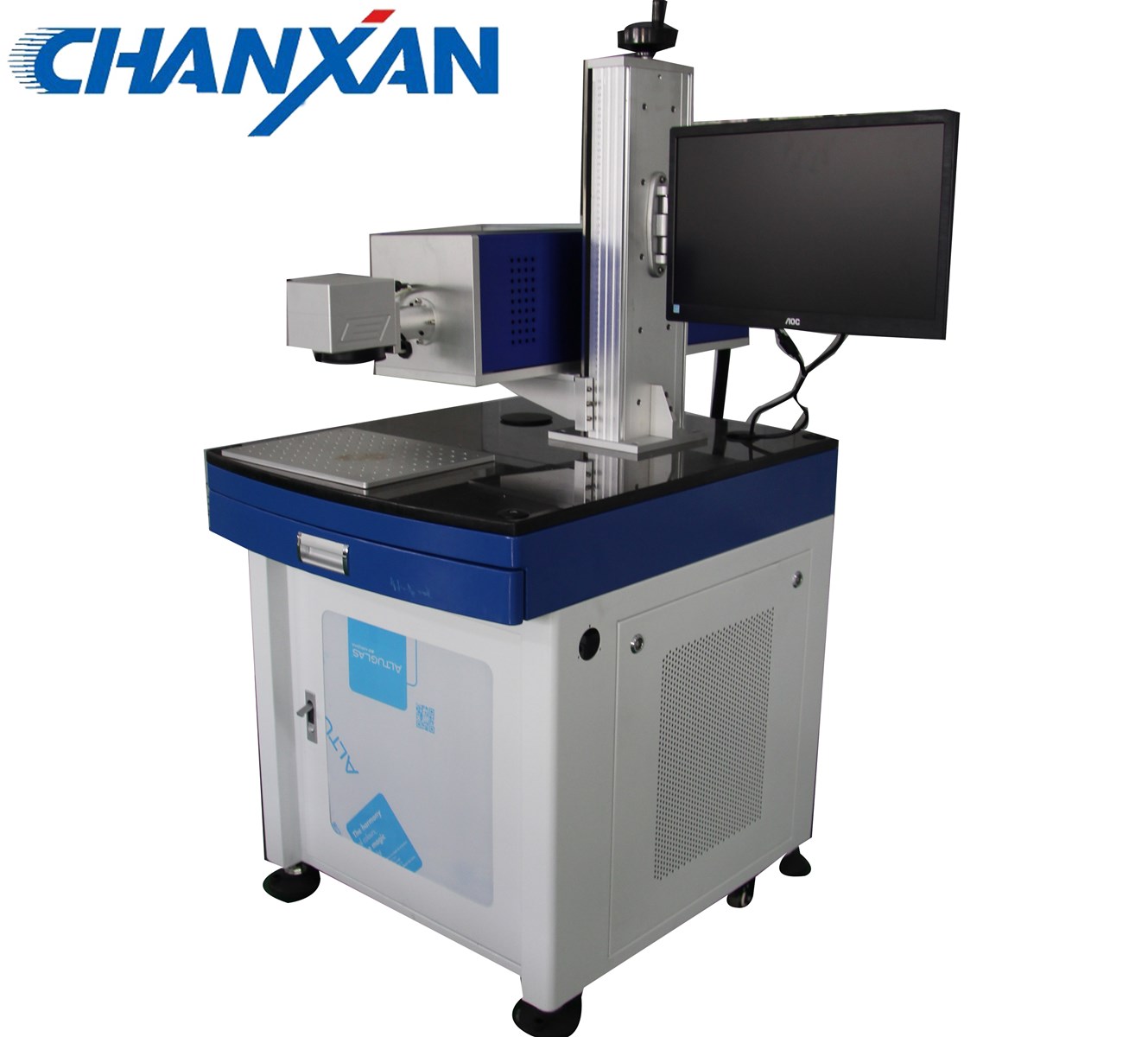 Wood acrylic leather SYNRAD RF laser tue 10W 30W 60W CO2 laser marking machine