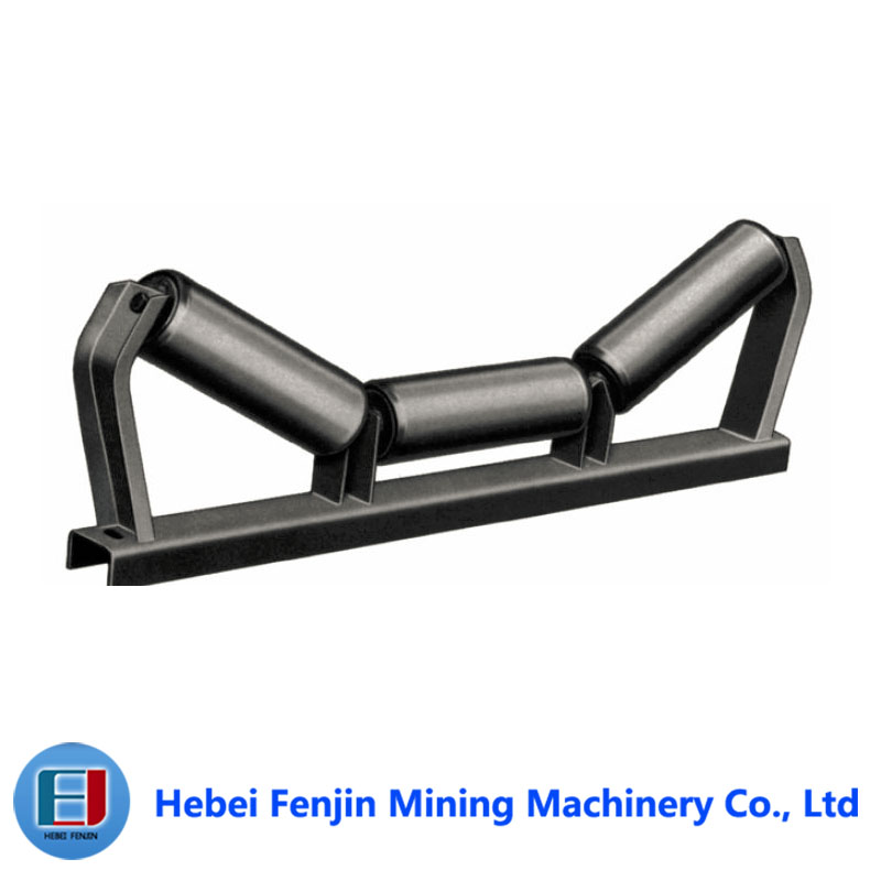 Chinese factory made steel conveyor roller idler mining spare parts