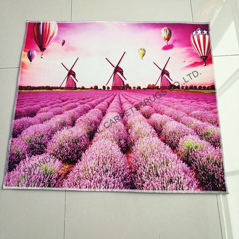 Durable polyester high clear printed carpet