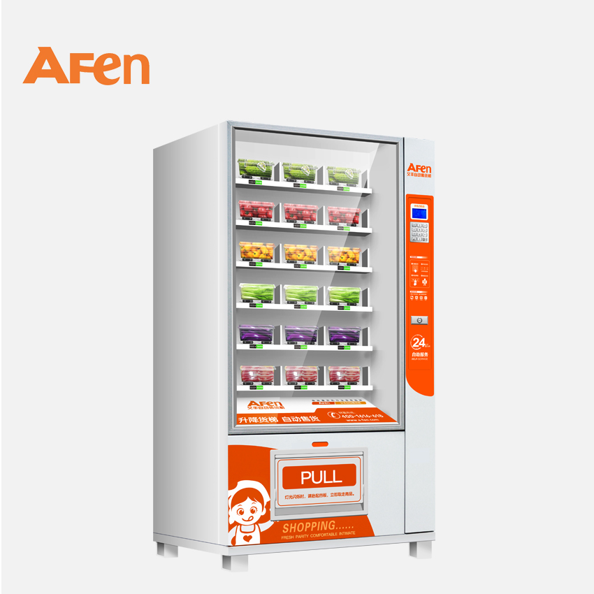 AFEN fresh food packed vegetable egg vending machine with cooling function