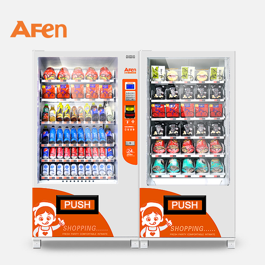 Afen cheap refrigerated combo vending machine in high quality by coin and bill operated