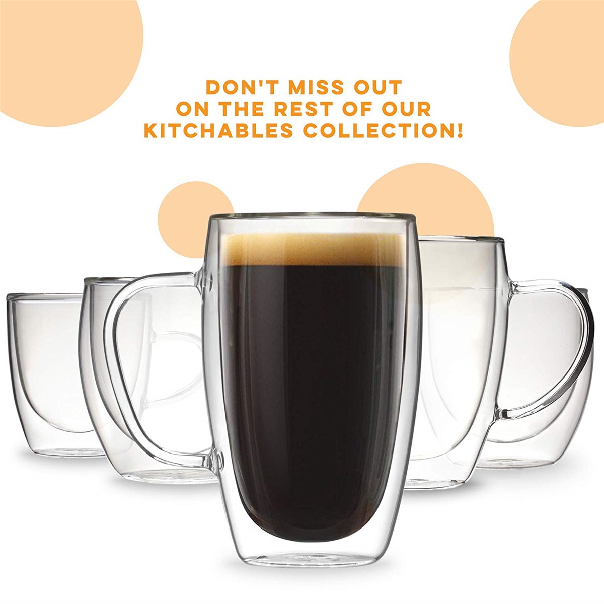 TASTY Double Walled glass for coffee mug or tea cup