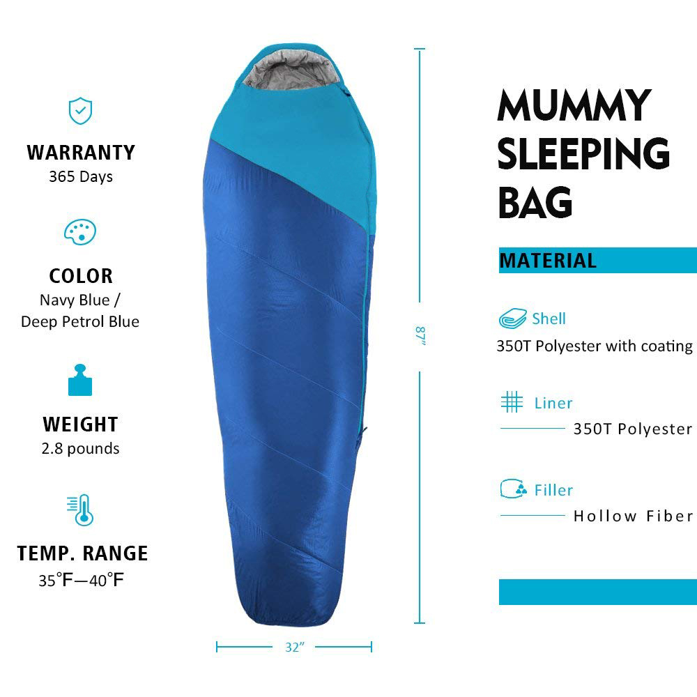 Hot sale mummy Sleeping Bag for Camping and hiking