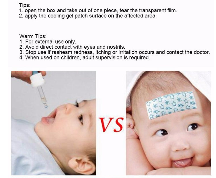 Hot Sale Fever Cooling Patch Cooling Gel Patch for Baby and Adults