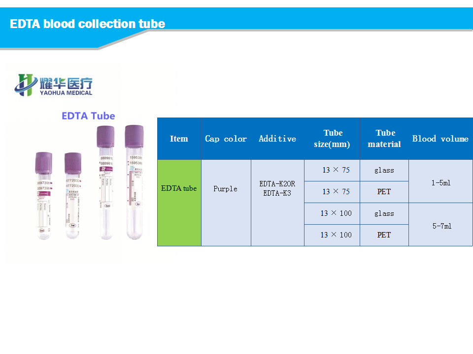 Purple top K3 EDTA blood collection tube EDTA vacutainer tube with CE certificate