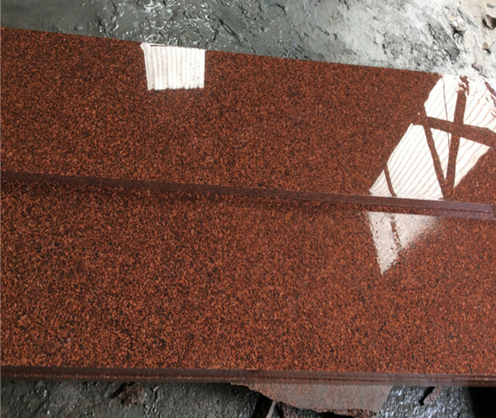 Polished surface finishing Natural Red Granite Stone Slab Tile