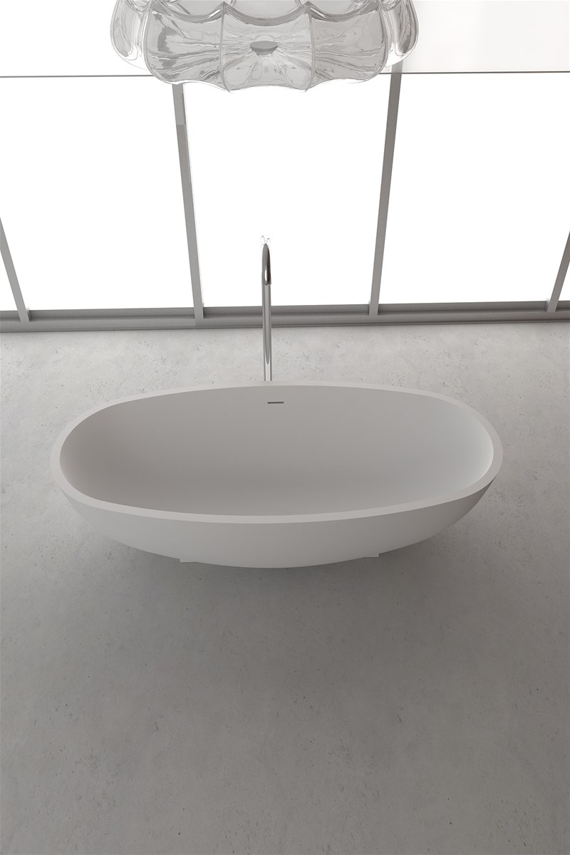 Solid surface artificial stone bathtub 65102