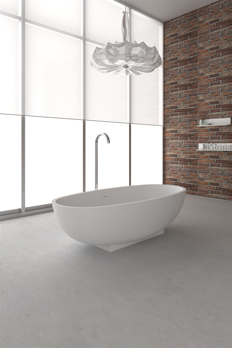 Solid surface artificial stone bathtub 65102