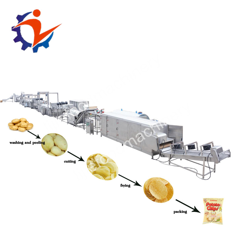 Automatic fresh potato chips production line