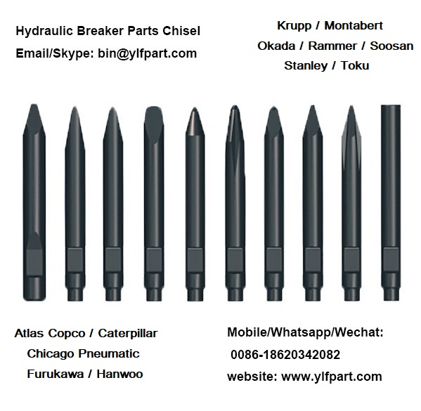 Building construction excavator hydraulic rock breaker auxiliary Hanwoo chisel drill rob RHB303RHB305VRHB3082RHB309