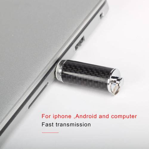 Deluxe 100 Real New U Disk 32GB Carbon Fiber U Disk storage in USB Flash Drives