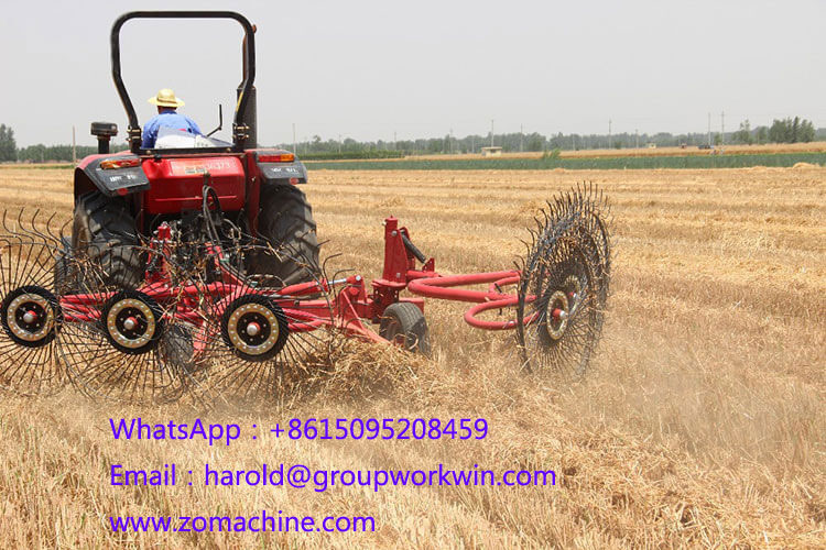 Wheel rotary rake machine for sale
