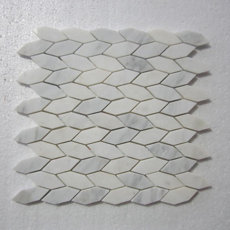 White Natural Marble Mosaic Tile Novel Design