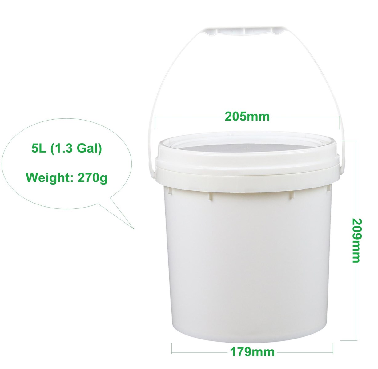 Wholesale Food Grade 5L Ice Cream Paint Plastic Pail With Lid