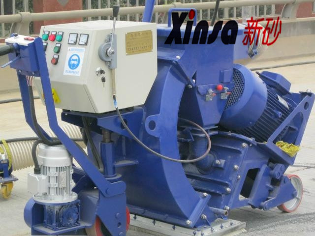 Concrete surface shot blasting machine